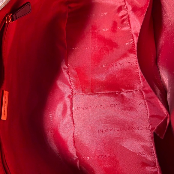 Adrienne Vittadini Brown Croc Embossed Double Tassle Bag 10” x 17” x 2.5” NWT - Picture 9 of 14